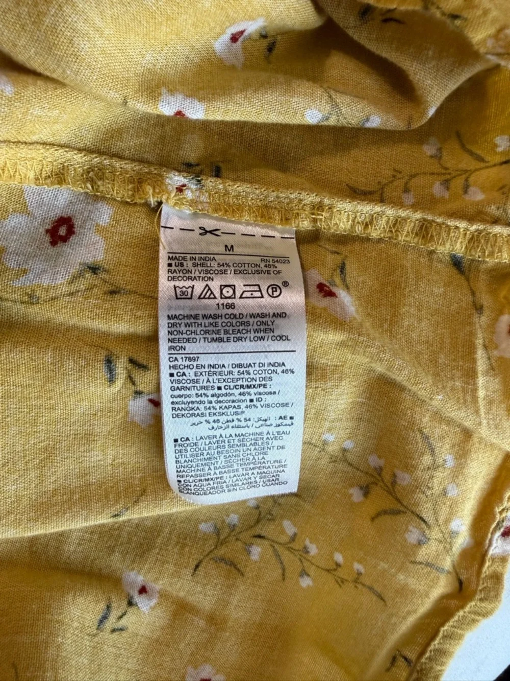 Old Navy Floral Smocked‎ Square-Neck Puff Sleeve Top, Size Medium